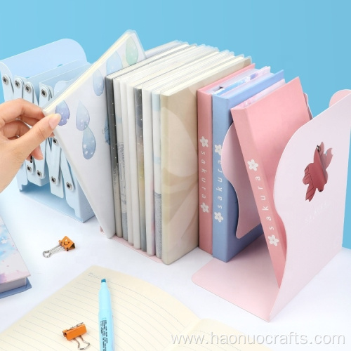Retractable fixed book iron folding book storage bookshelf